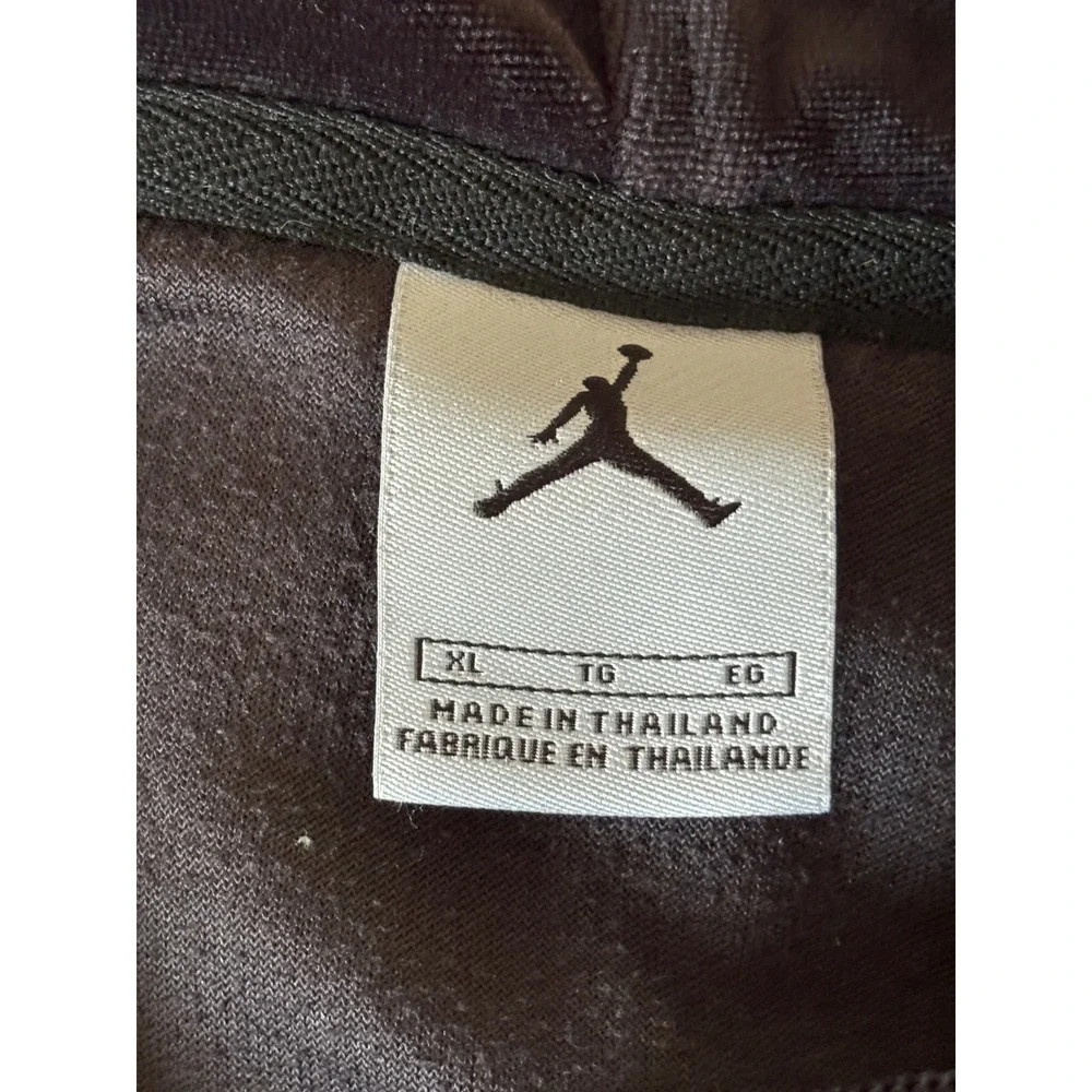 Jordan 23 Velour Full Zip Hoodie Mens XL Black Velvet Jumpman H20610TIC